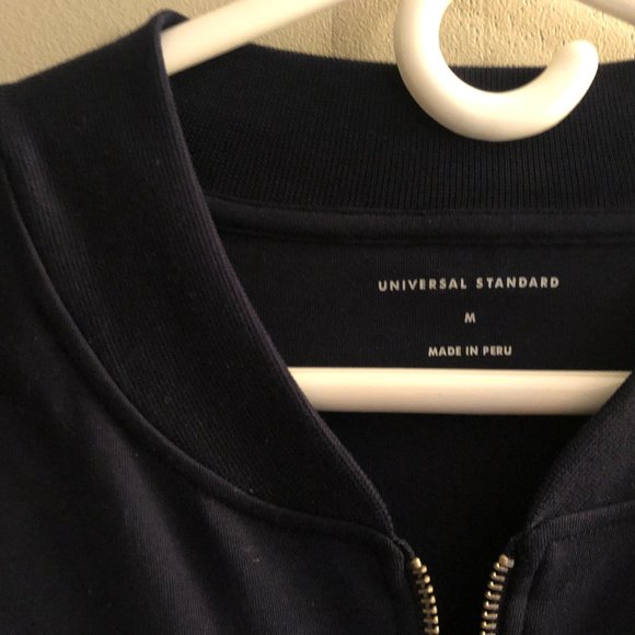 NAVY Brooke Bomber Sweatshirt - Picture 6 of 13